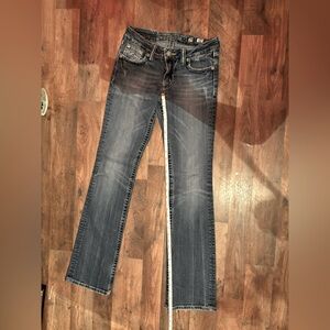 Miss Me Dark Blue Straight Leg Jeans